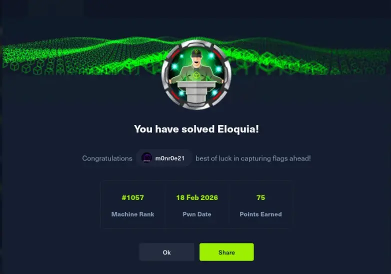 HackTheBox - Eloquia - Windows. Уровень Insane
Это был интересный вечер) | Сетка — социальная сеть от hh.ru
