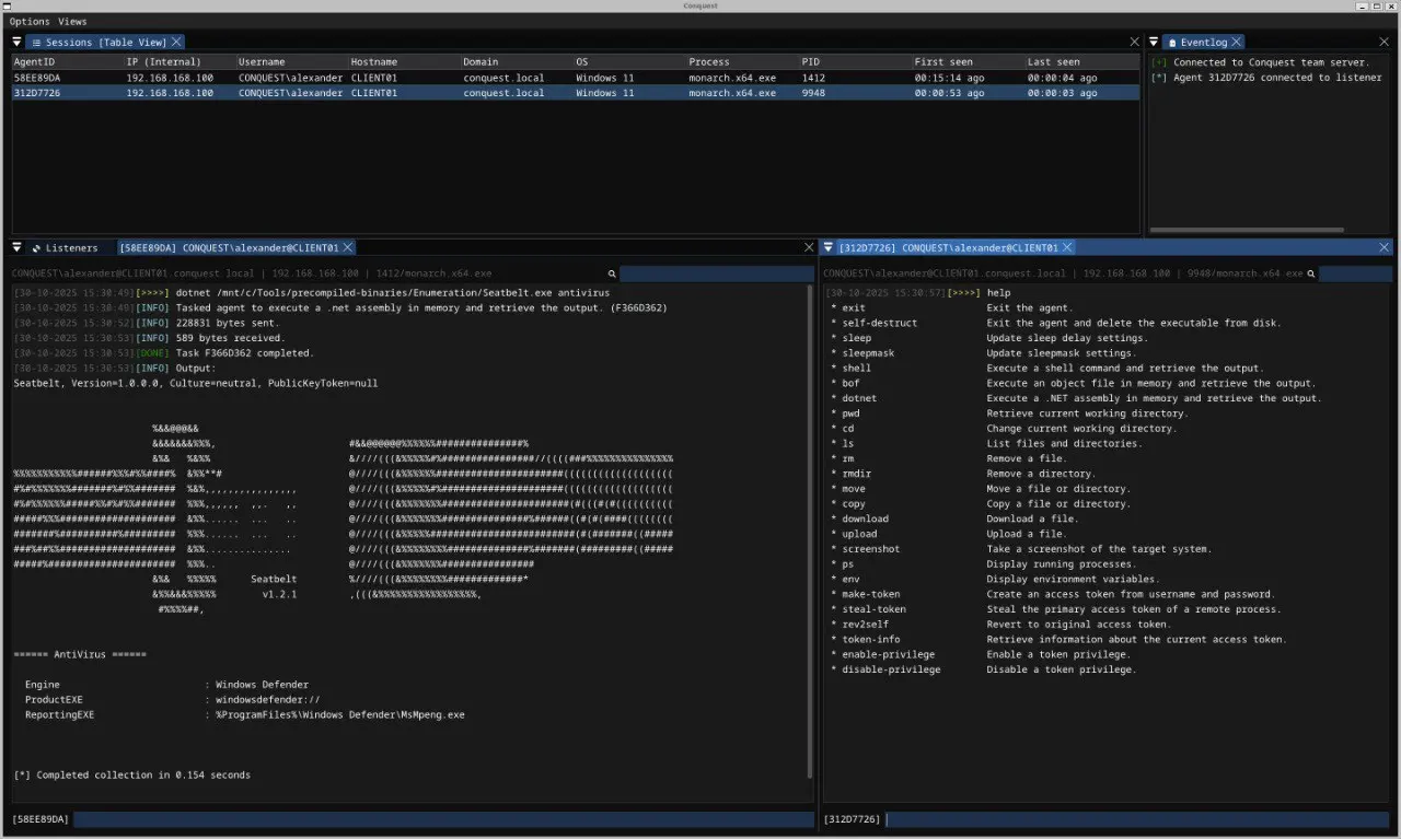 У вендоров вроде как модно делать NGFW сейчас и VM, у Red Team C2 🤣
Nim все больше встречаю, а еще в Inspiration есть AdaptixC2 😉
Conquest is a feature-rich and malleable command & control/post-exploi... | Сетка — социальная сеть от hh.ru