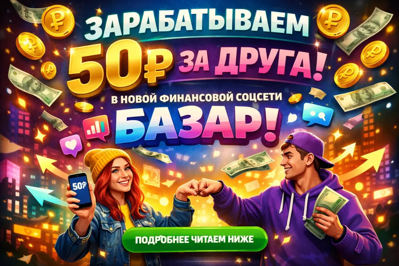 Привет, друзья! Есть придложение протестить заработок на привлечении пользователей в новую соцсеть Базар | Сетка — социальная сеть от hh.ru