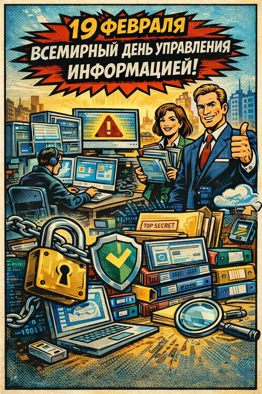 🖥19 февраля - Всемирный день управления информацией
"Кто владеет информацией - владеет миром".
Но есть практичный вариант: кто умеет хранить, понимать и защищать информацию - владеет спокойным сном | Сетка — социальная сеть от hh.ru