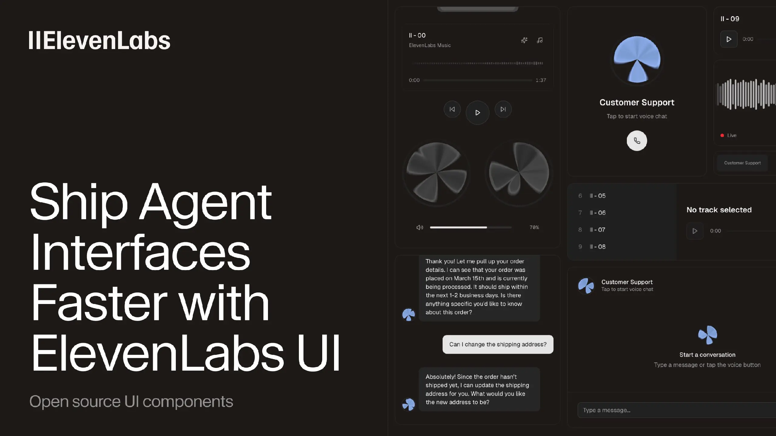 ui
ElevenLabs UI — это библиотека компонентов для ускорения разработки мультимодальных ИИ агентов | Сетка — социальная сеть от hh.ru