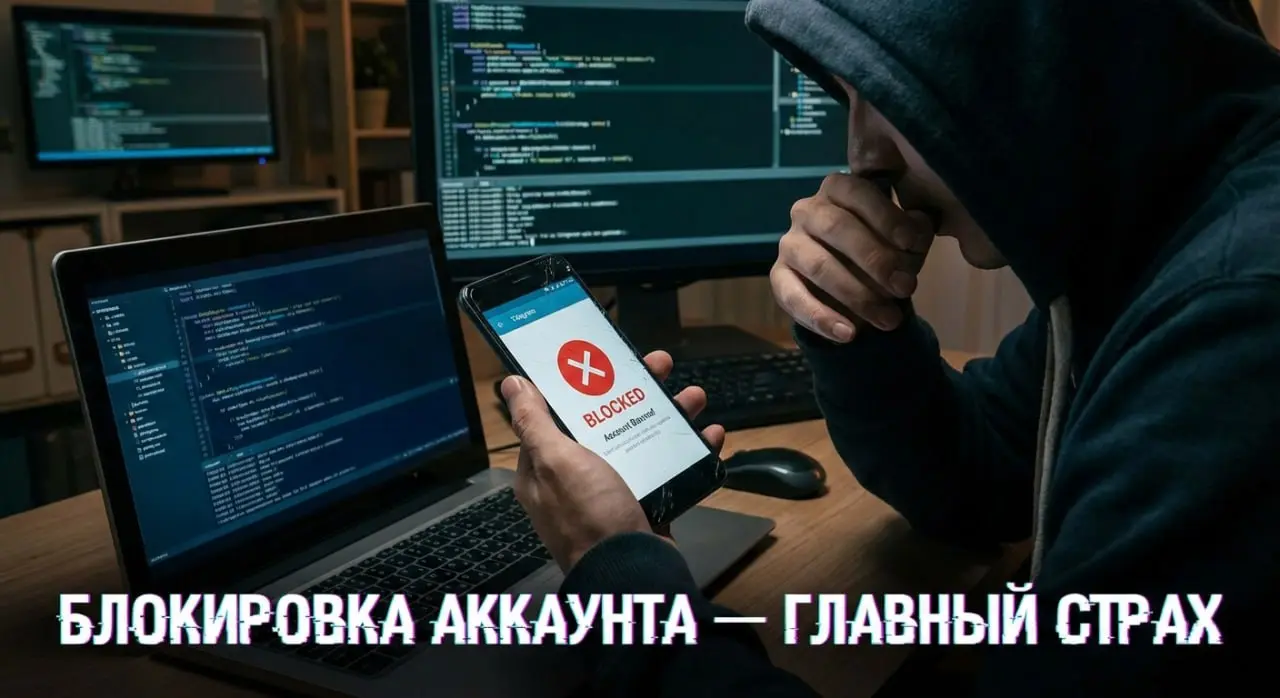 Блокировка аккаунта — главный страх каждого, кто занимается парсингом Telegram, знаем сами по себе | Сетка — социальная сеть от hh.ru