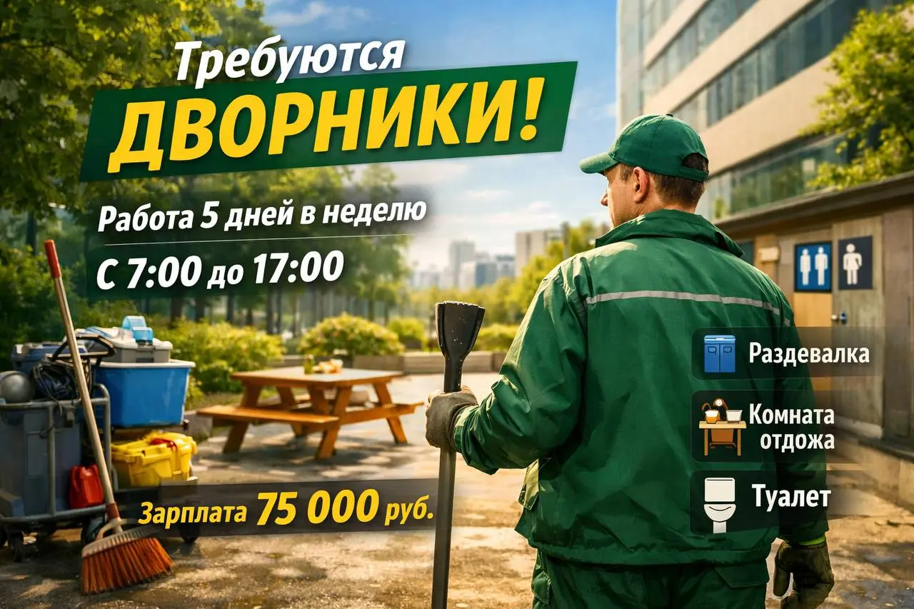 ДВОРНИК
От 75 000₽
Прямой работодатель
• Москва, Улица Душинская дом 7
• Клининг и бытовые услуги
• +79037336003
Jober - удобный mini app с быстрым доступом к вакансиям
В этом посте были ссылки, но мы... | Сетка — социальная сеть от hh.ru