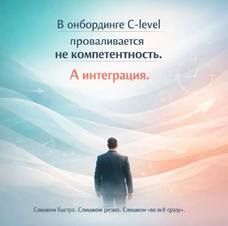 В онбординге C-level проваливается не компетентность, а интеграция: слишком быстро, слишком резко, слишком “во всё сразу” | Сетка — социальная сеть от hh.ru