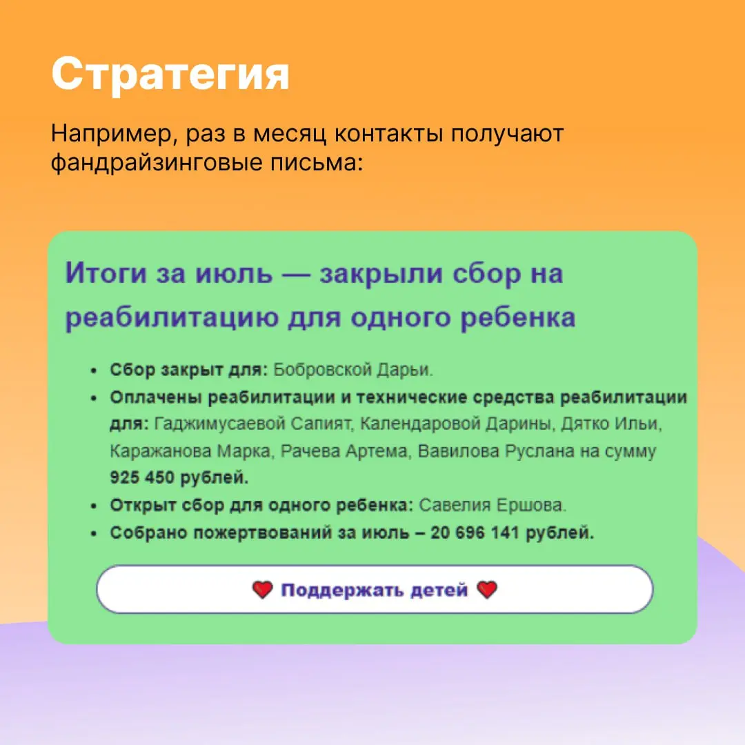 Рассылки помогают в добрых делах. В 2024 году благотворительный фонд «Звезда на ладошке» начал отправлять письма по базе из 30 000 доноров, и это стало одним из лучших способов для сбора пожертвований | Сетка — социальная сеть от hh.ru