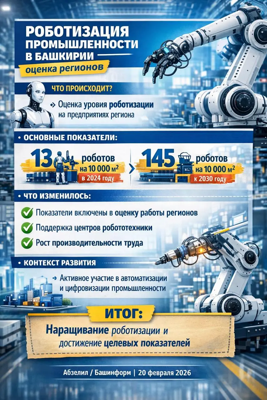 🤖 Эффективность регионов теперь напрямую зависит от количества роботов
Минпромторг России вводит новые критерии оценки работы регионов | Сетка — социальная сеть от hh.ru