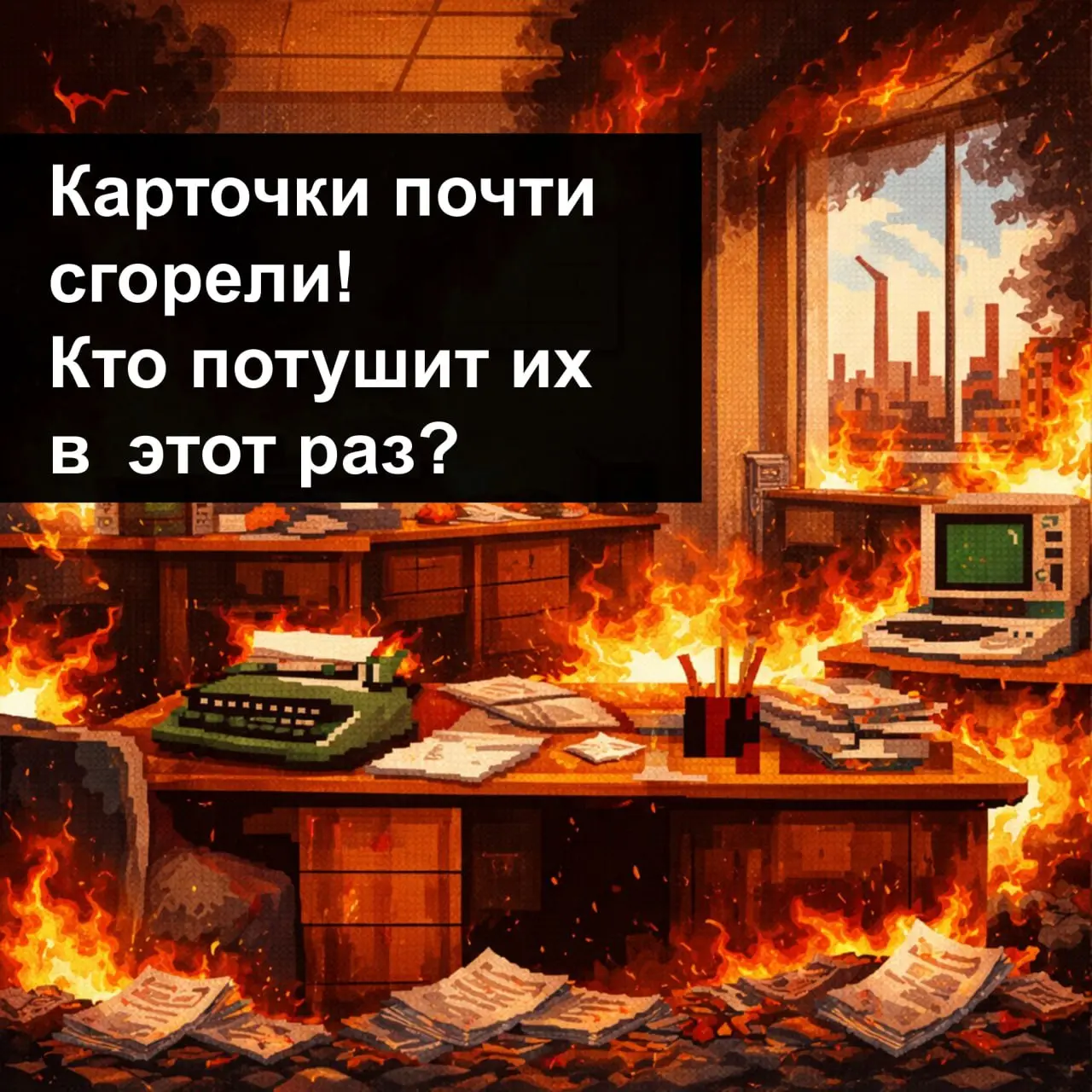 Карточки возвращаются!
Кто потушит их на этот раз?
Огонь скуки не отступает, поэтому наши герои вышли на борьбу с ним.
28.02 | Сетка — социальная сеть от hh.ru