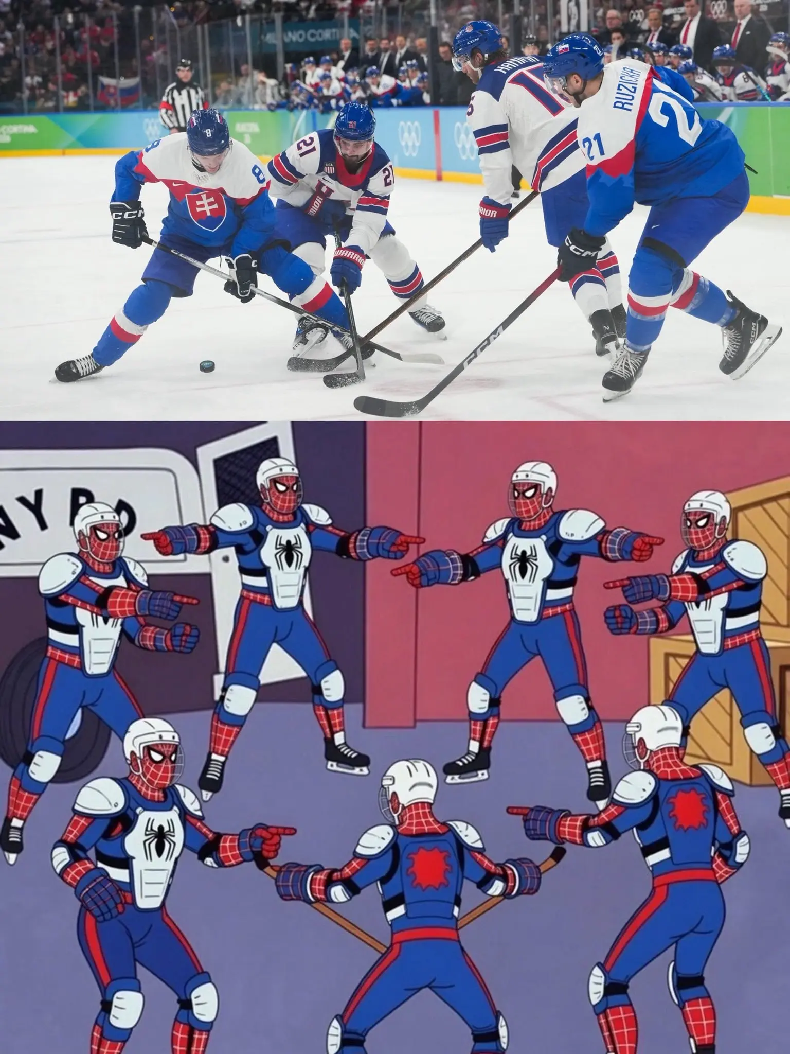 🏒 Несколько фотокарточек с вчерашних полуфиналов
1. Томпсон очень крут, но получил травму и не доиграл матч. Если это серьёзное повреждение, то у 🐃 грандиозные проблемы.
2. Махач-махач
3 | Сетка — социальная сеть от hh.ru