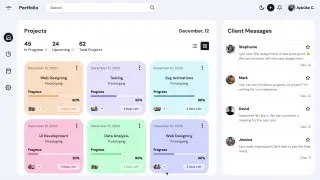 Project Management Dashboard UI - Пользовательский интерфейс панели управления проектами, реализован с помощью CSS и JavaScript.
https://codepen.io/aybukeceylan/pen/OJRNbZp | Сетка — социальная сеть от hh.ru