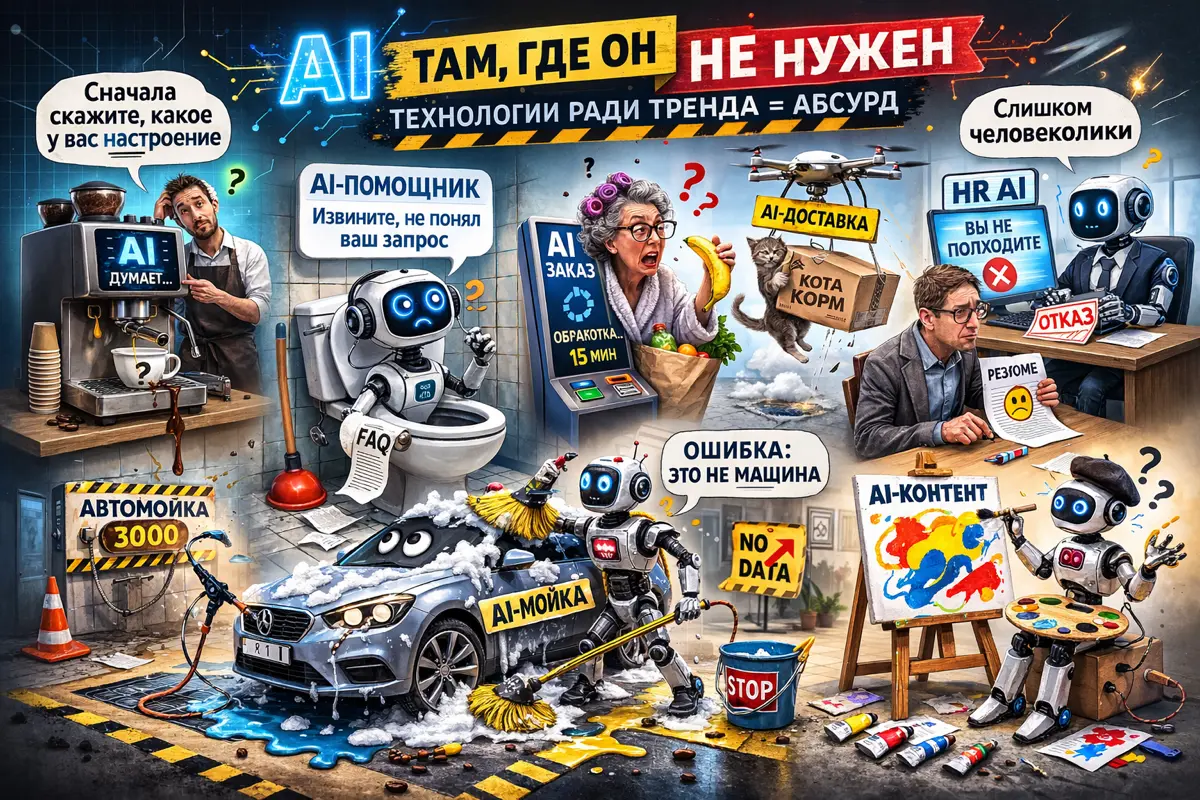 Перестаньте абсолютно везде внедрять ИИ | Сетка — социальная сеть от hh.ru