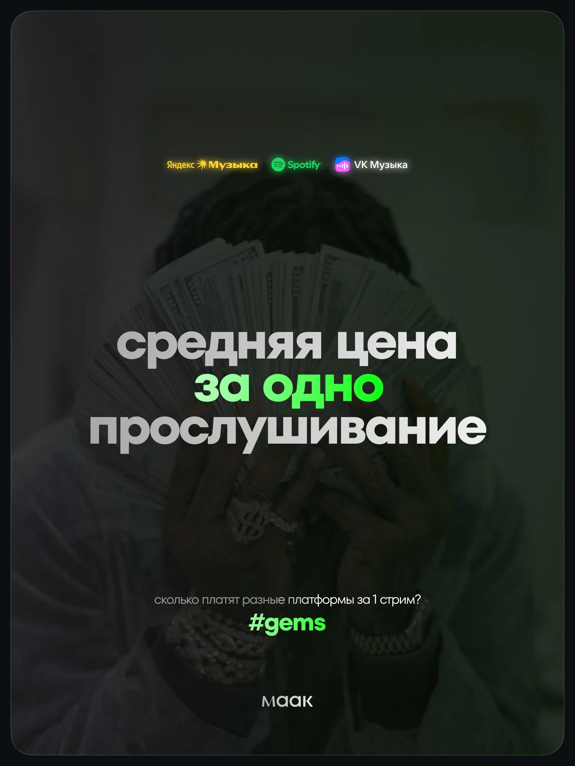 💎#gems — Сколько платят стриминговые платформы за 1 прослушивание?
Мы изучили десятки открытых исследований, отчёты агентств и добавили к этому наши реальные цифры из отчётов — чтобы собрать максималь... | Сетка — социальная сеть от hh.ru