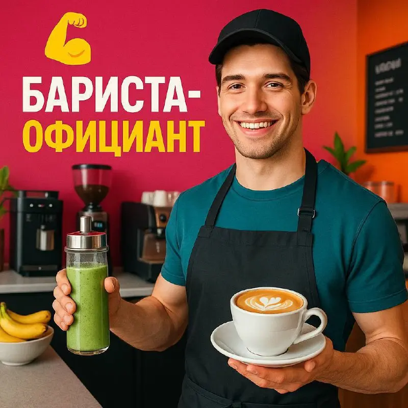 БАРИСТА-ОФИЦИАНТ
От 400₽/ч + чаевые
сеть фитнес-кафе в премиальных фитнес-клубах
• Москва, м | Сетка — социальная сеть от hh.ru