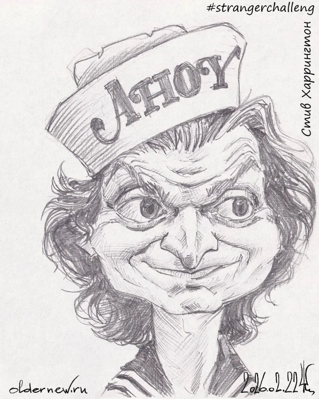 08 —Стив Харрингтон из вселенной "Очень странные дела".
В исполнении Джо Кири (Joseph David Keery).
Для марафона #strangerchalleng от @butovart
 | Сетка — социальная сеть от hh.ru