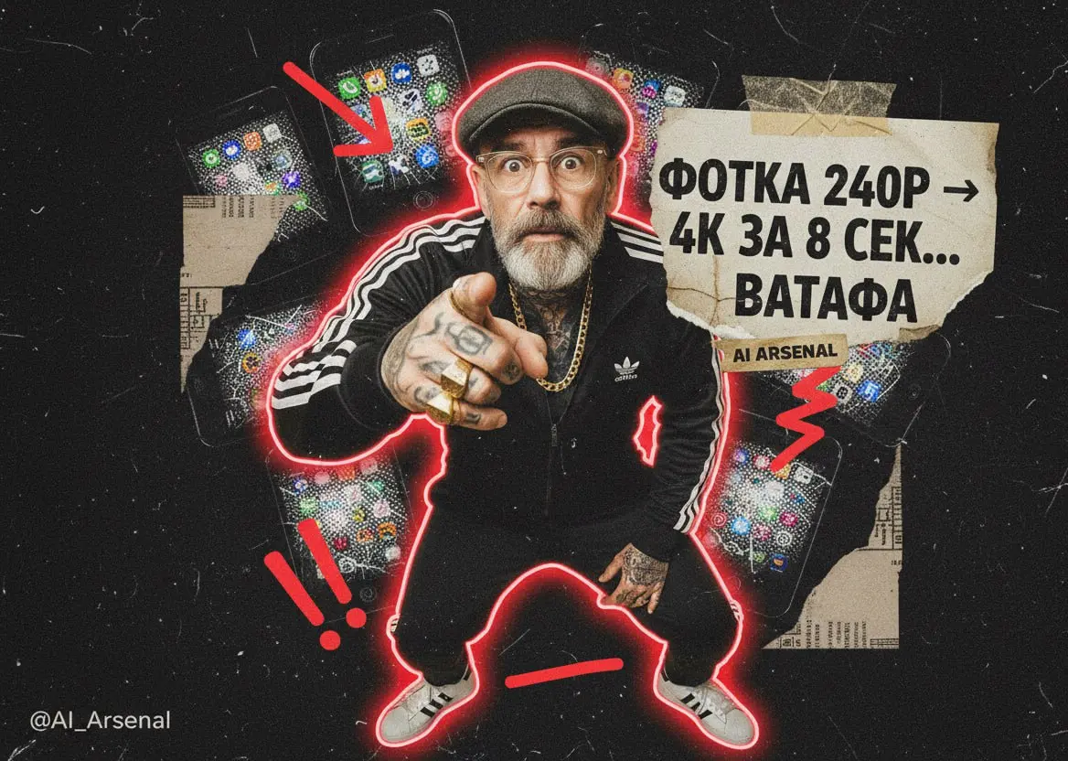 Ватафа…
Фотка 240p → 4K за 8 сек.
Бесплатно. В браузере. Без регистрации.
https://revizepic.pixzens.com/
💾 #soft #upscale #photoai #AIArsenal | Сетка — социальная сеть от hh.ru