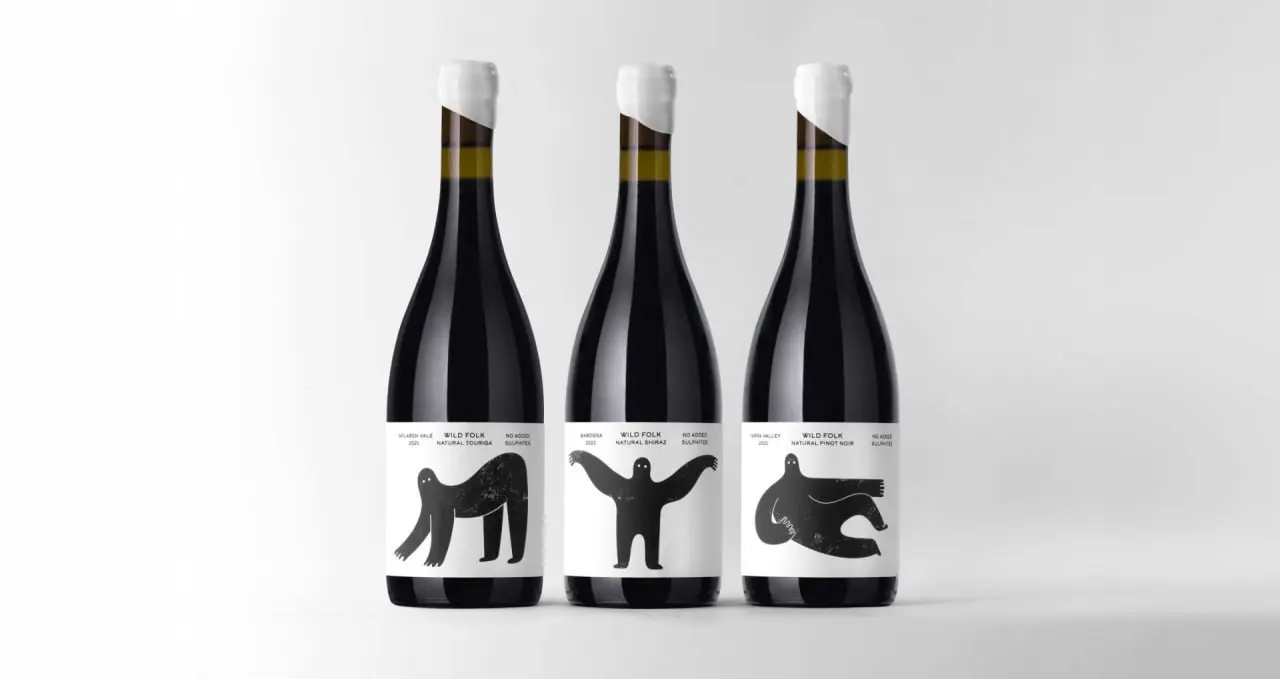 Магия виноделия оживает на этикетках австралийской марки Wild Folk. Секрет кроется в названии: «Wild Folk» переводится как «дикий народец» | Сетка — социальная сеть от hh.ru
