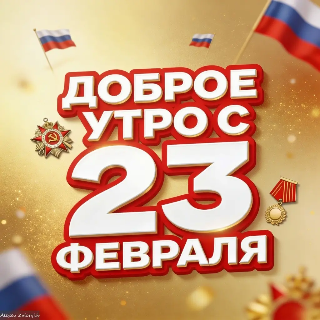 Доброе утро, с 23 Февраля! ✨ Удачного дня! | Сетка — социальная сеть от hh.ru