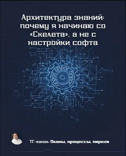 Архитектура знаний: почему я начинаю со «Скелета», а не с настройки софта.
Многие совершают одну и ту же ошибку: покупают лицензию Notion или Kaiten и пытаются «навести там порядок» | Сетка — социальная сеть от hh.ru