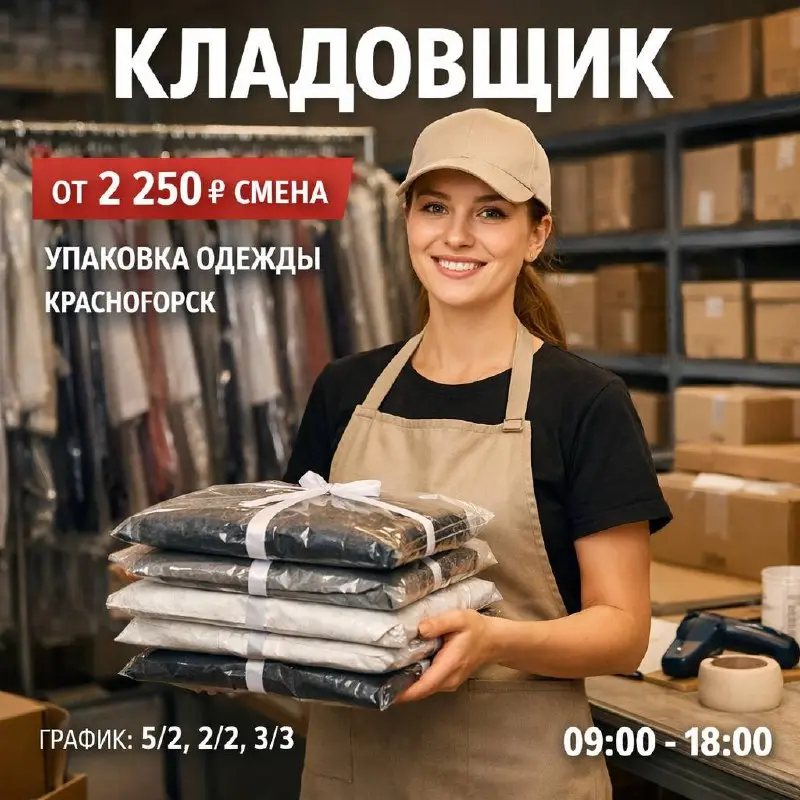 КЛАДОВЩИК
От 2 250₽/смена
Прямой работодатель
• Красногорск
• Логистика
• @beymsi
В этом посте были ссылки, но мы их удалили по правилам Сетки | Сетка — социальная сеть от hh.ru