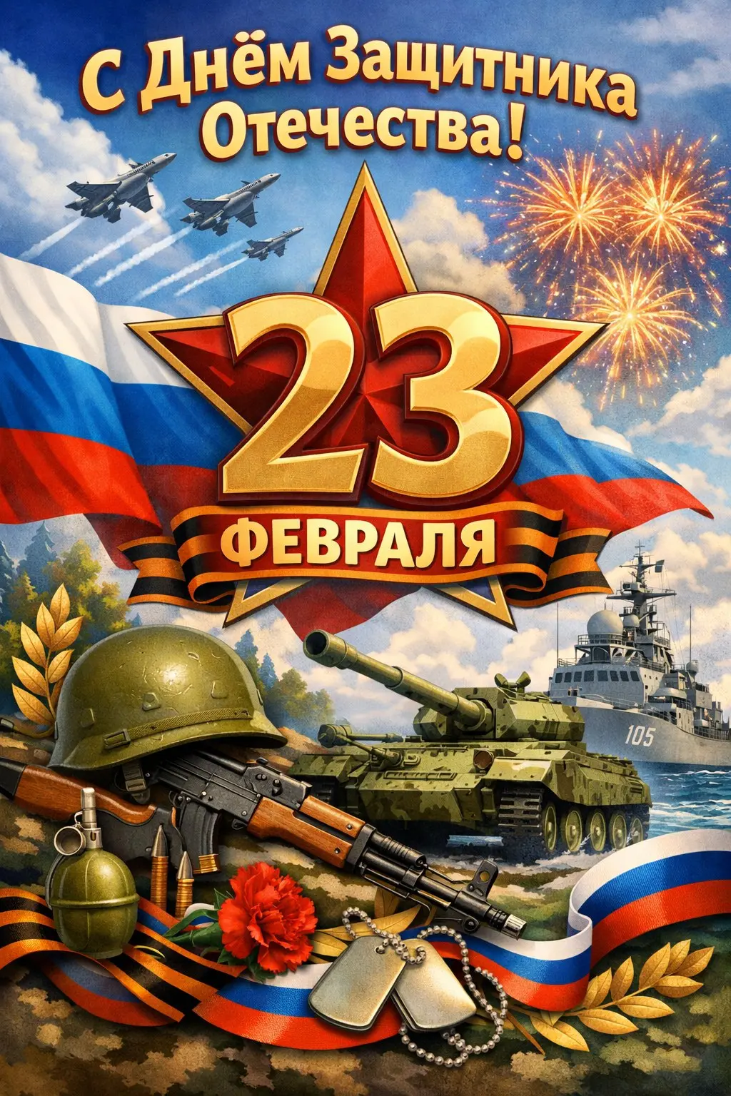 Поздравляем всех мужчин и защитников с Днём защитника Отечества!
Здоровья, мирного неба и внутреннего спокойствия каждому из вас! | Сетка — социальная сеть от hh.ru