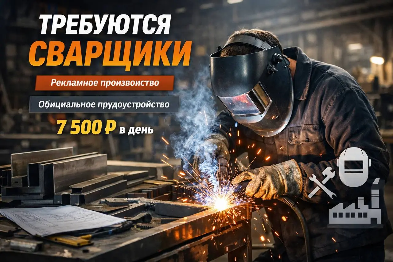 СВАРЩИК (РЕКЛАМНОЕ ПРОИЗВОДСТВО)
От 7 500₽/смена
Прямой работодатель
• МО, Ленинский городской округ, с | Сетка — социальная сеть от hh.ru
