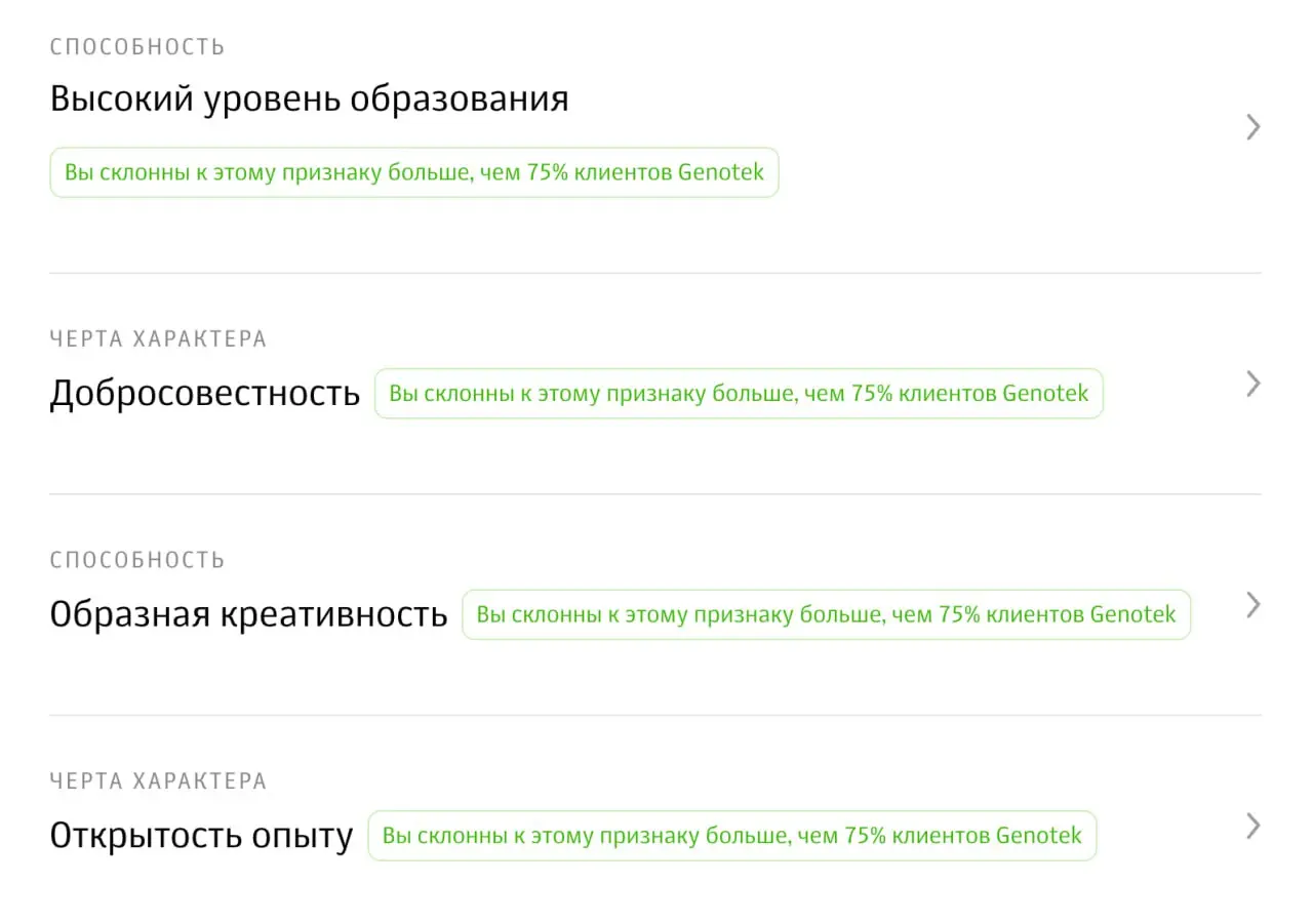 Прошла генетическое исследование.
Узнала, что добросовестность у меня в ДНК, а суицидальные мысли после 40 будут посещать меня на 2% чаще😱
Что может быть интереснее, чем ты сам?
Ничего | Сетка — социальная сеть от hh.ru