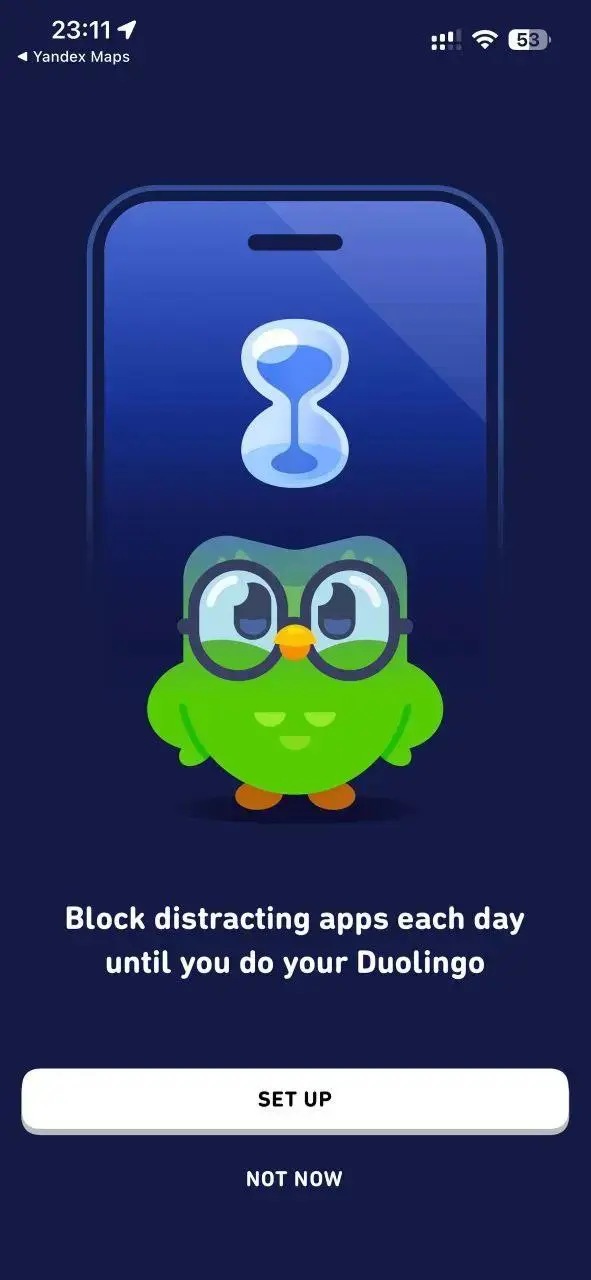 Duolingo блокирует конкурентов на iOS
Гениальное решение тестируют сейчас в Duo. Отличный пример, как без темных паттернов можно растить вовлечение и ретеншен | Сетка — социальная сеть от hh.ru