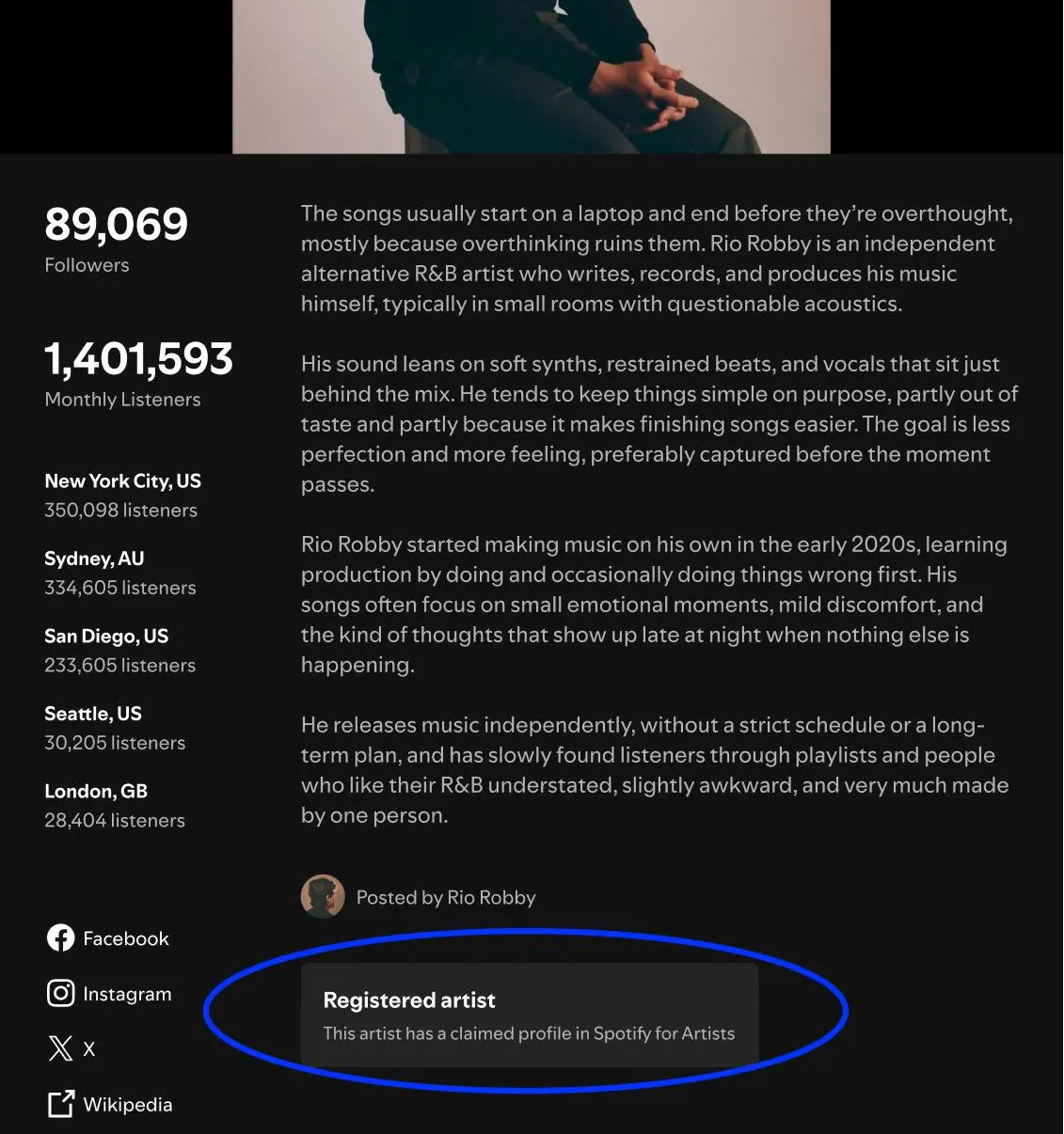 🎧#digest — Spotify убирает статус Verified
Spotify обновляет систему статусов для артистов: вместо привычного «Verified Artist» теперь используется формат Registered Artist | Сетка — социальная сеть от hh.ru