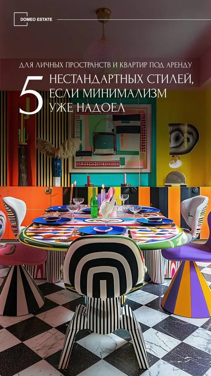 📌5 нестандартных интерьерных стилей для смелых решений
Сейчас каждая вторая квартира выполнена в стиле минимализм: светлые стены, бежевая мебель, аккуратный лаконичный интерьер | Сетка — социальная сеть от hh.ru