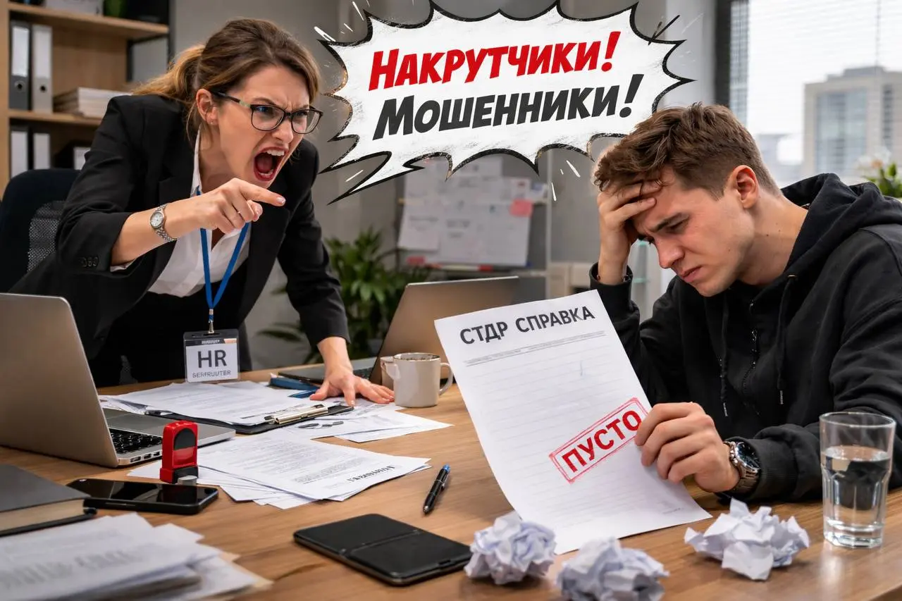 Накрутчики! Мошенники!
Нет опыта в СТДР? На собес не позовем.
Компании начали спрашивать еще перед собесом справку СТДР | Сетка — социальная сеть от hh.ru