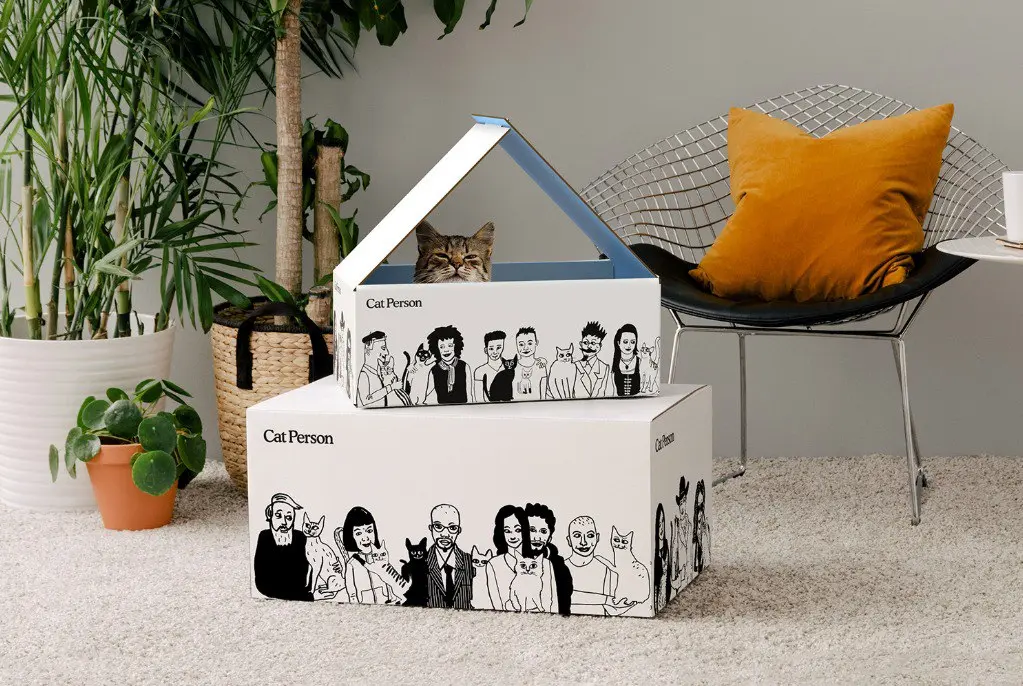 Дизайн упаковки Cat Person строится на внимании к деталям. Логотип выполнен классической антиквой Cooper: лигатура «Ca» обыгрывает форму кошачьего хвоста | Сетка — социальная сеть от hh.ru