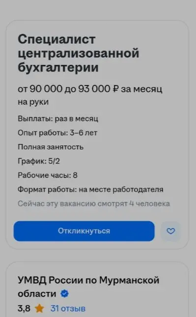 Бухгалтер, ИБ-шник, режимник и стрелок за 90к 🤯 | Сетка — социальная сеть от hh.ru