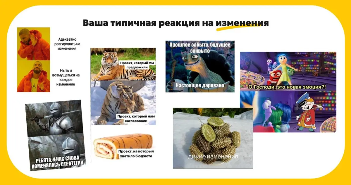 ​​Как пережить изменения: техника с мемами | Сетка — социальная сеть от hh.ru