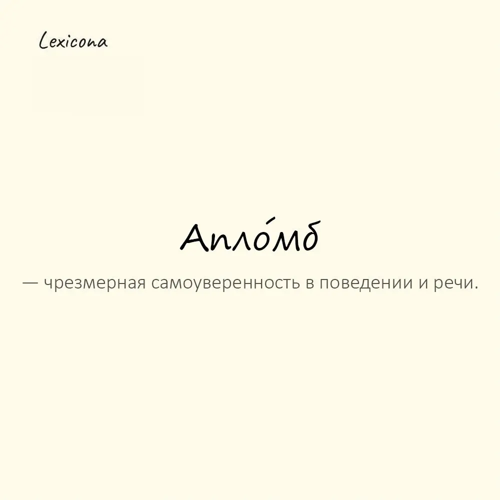 Апло́мб — чрезмерная самоуверенность в поведении и речи.
Пример употребления:
Он говорил с таким апломбом, будто всё уже решено. | Сетка — социальная сеть от hh.ru