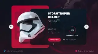 Star Wars Imperial Army's Product Slider! - Слайдер Имперской армии Звездных войн, реализован с помощью css и javascript.
https://codepen.io/JavaScriptJunkie/pen/vzWPbV | Сетка — социальная сеть от hh.ru