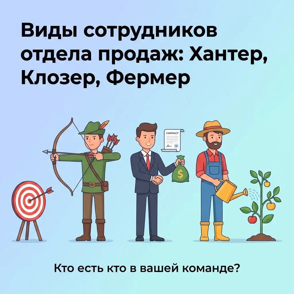 Коллеги, а какая структура продаж работает у вас? Используете разделение на хантеров, фермеров и клозеров или предпочитаете универсалов? Делитесь в комментариях — интересно собрать статистику! | Сетка — социальная сеть от hh.ru