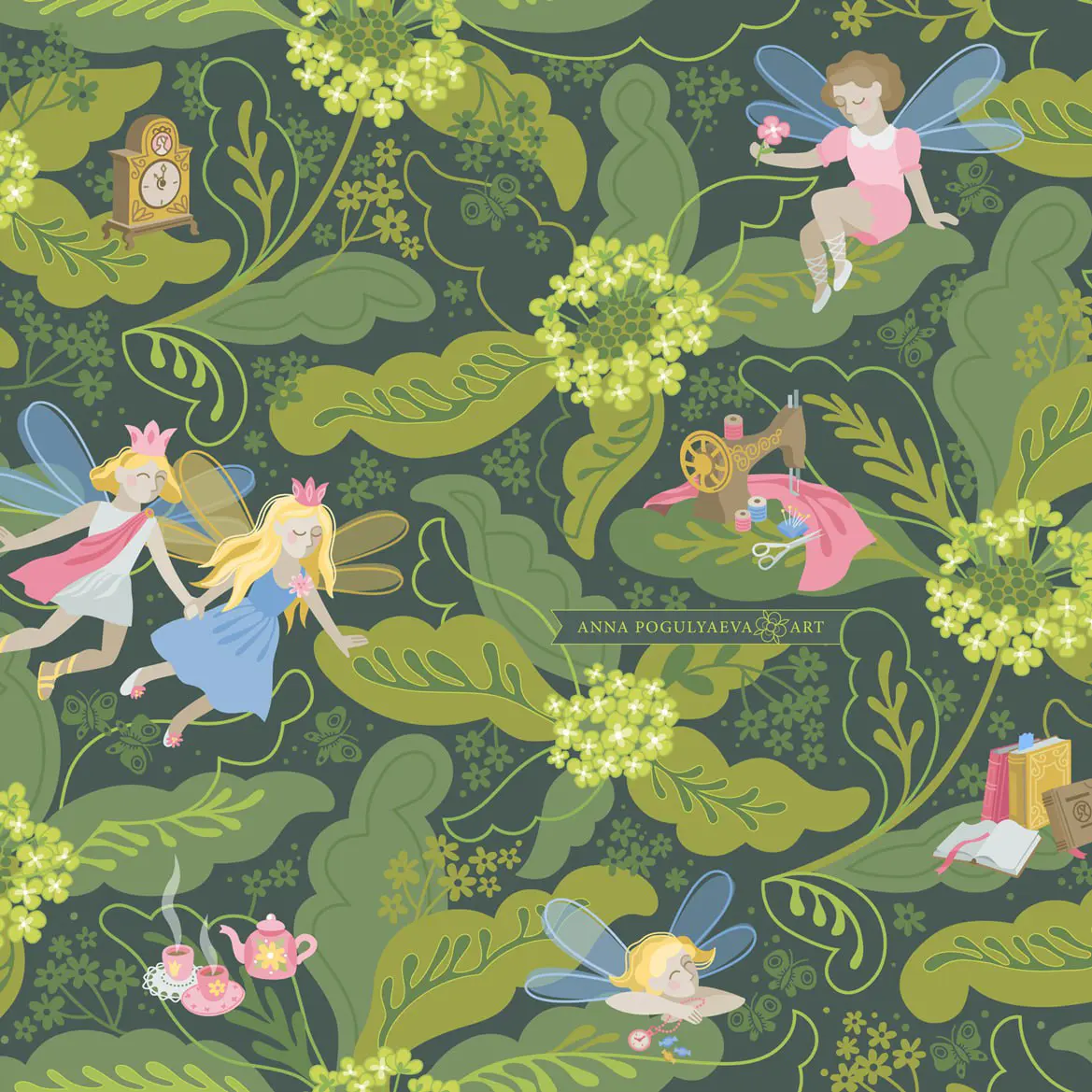 Весна идет! Бесшовный принт по мотивам сказки "Дюймовочка" | Сетка — социальная сеть от hh.ru