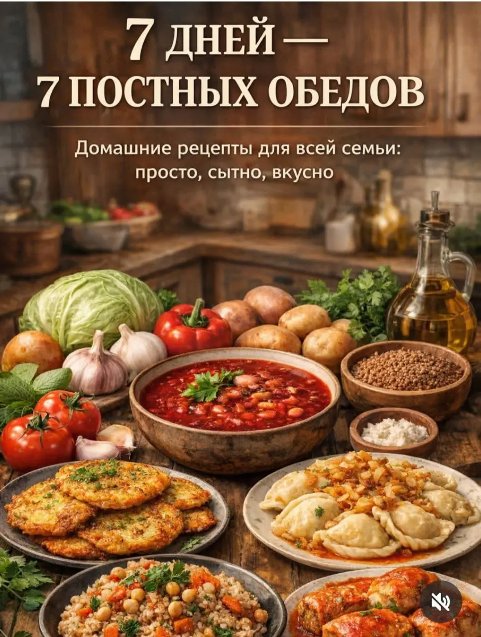 7 ДНЕЙ — 7 ПОСТНЫХ ОБЕДОВ
🥘 Домашние рецепты для всей семьи: просто, сытно, вкусно.
📌 Если в пост уже не знаете, что готовить — сохраняйте эту подборку | Сетка — социальная сеть от hh.ru