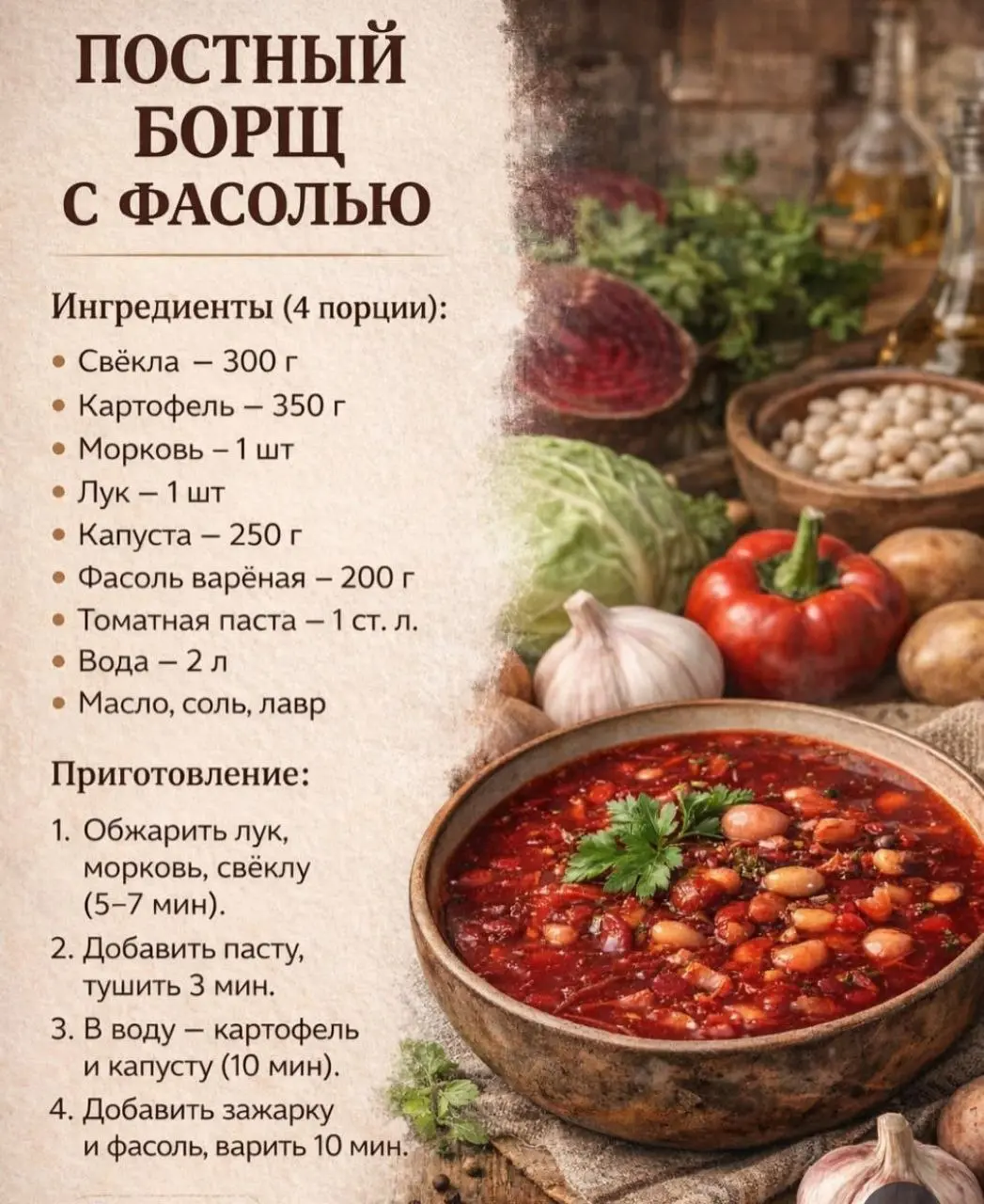 7 ДНЕЙ — 7 ПОСТНЫХ ОБЕДОВ
🥘 Домашние рецепты для всей семьи: просто, сытно, вкусно.
📌 Если в пост уже не знаете, что готовить — сохраняйте эту подборку | Сетка — социальная сеть от hh.ru