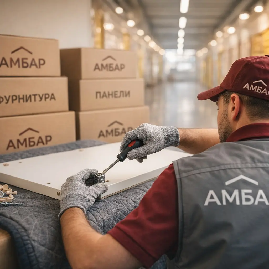 Маркируйте двери и полки скотчем. Снимите фасады, выньте фурнитуру в пакет и закрепите внутри. Длинные детали стяните пленкой. Переезд — стресс, поэтому в «Амбар» мы берем разборку на себя | Сетка — социальная сеть от hh.ru
