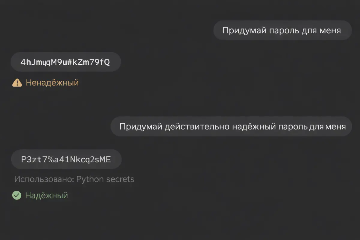 Громкие заголовки сообщают: “Не доверяйте ИИ генерацию паролей” или “LLM генерируют предсказуемые пароли” | Сетка — социальная сеть от hh.ru