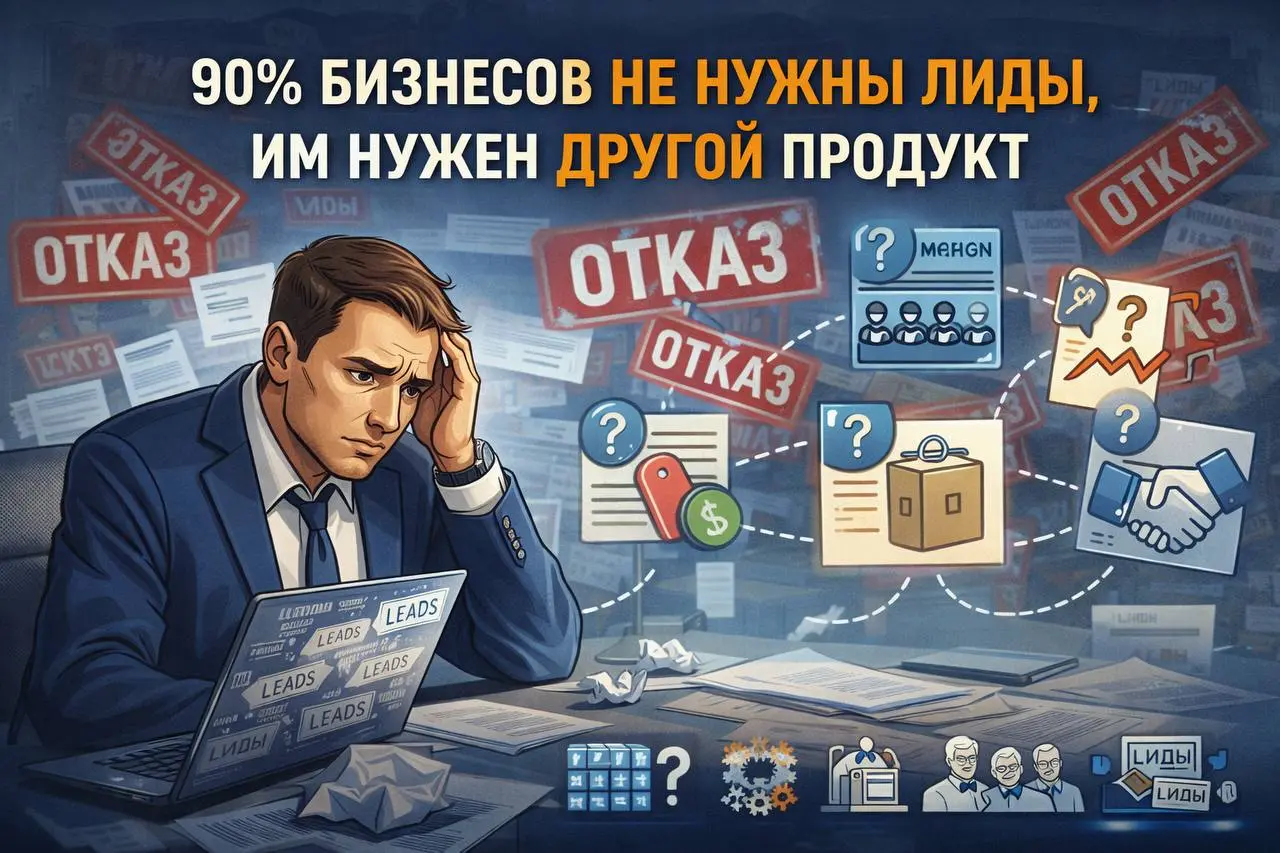 90% бизнесов не нужны лиды.
Им нужен другой продукт.
Это одно из самых частых наблюдений, которое я вижу, когда разбираю бизнесы.
Предприниматель приходит и говорит:
Нам нужны лиды | Сетка — социальная сеть от hh.ru