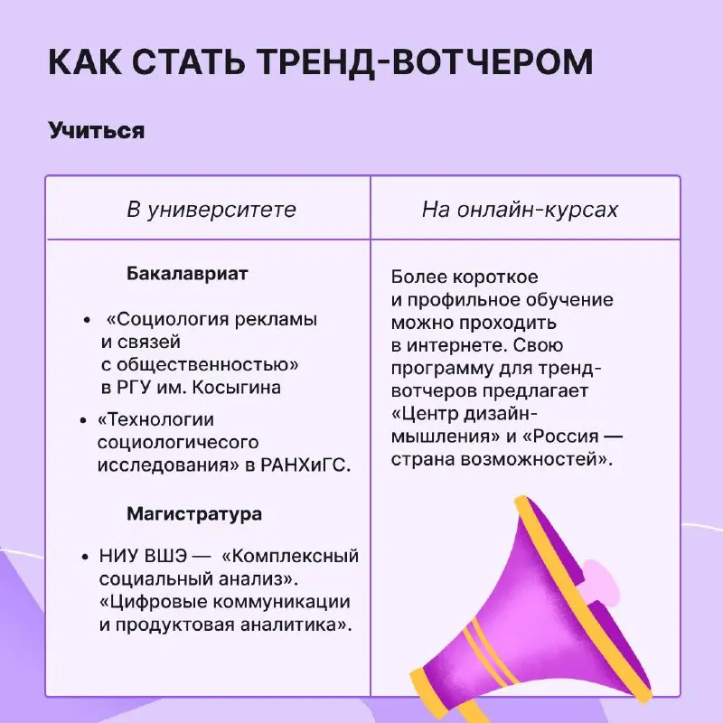 Тренд-вотчер только видит тренды или создает их?
Рассказываем о профессии, которую пока не может заменить ИИ. https://clck.ru/3SGUbf | Сетка — социальная сеть от hh.ru