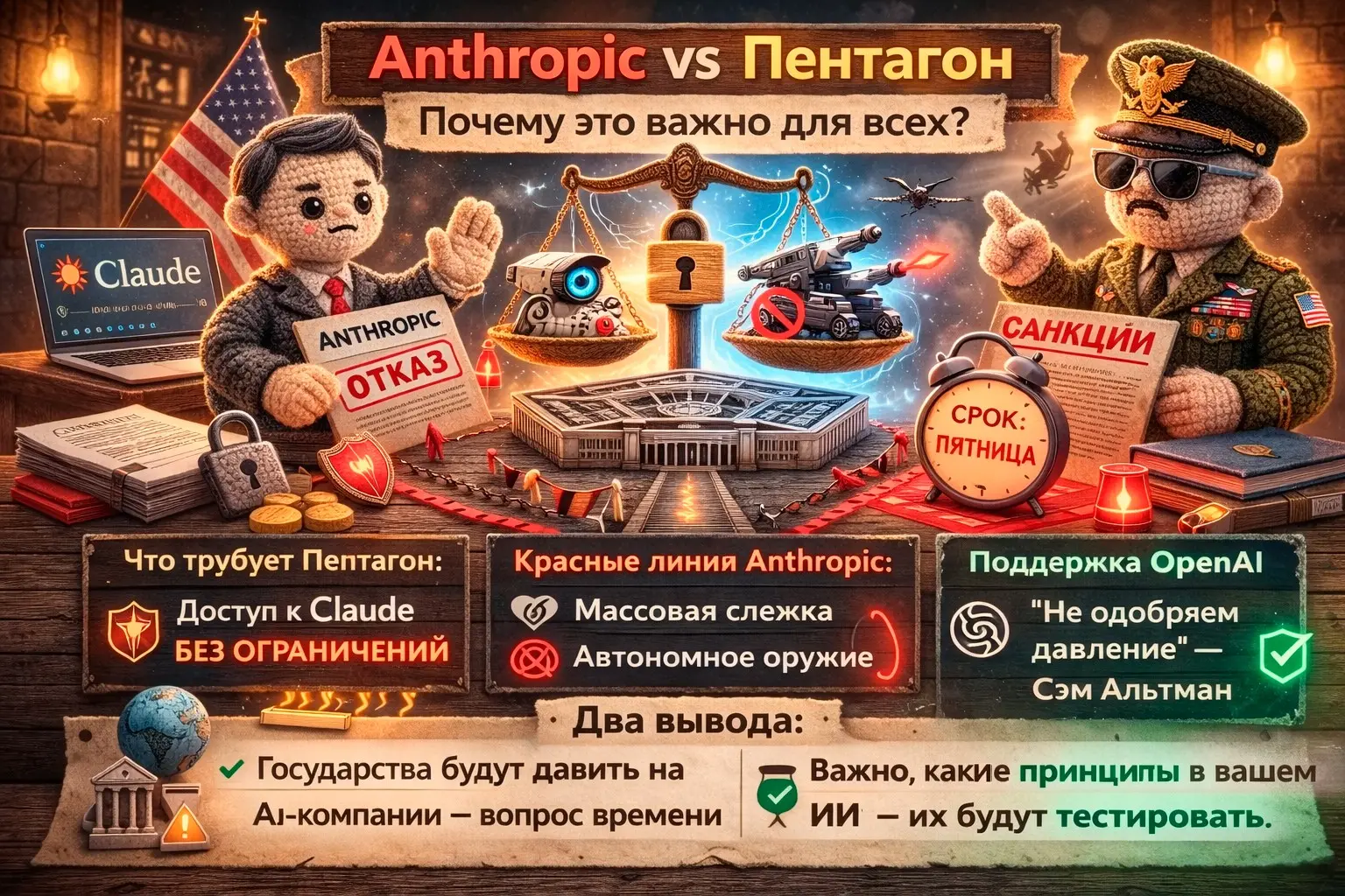 Anthropic vs Пентагон. Почему это важно для всех? | Сетка — социальная сеть от hh.ru