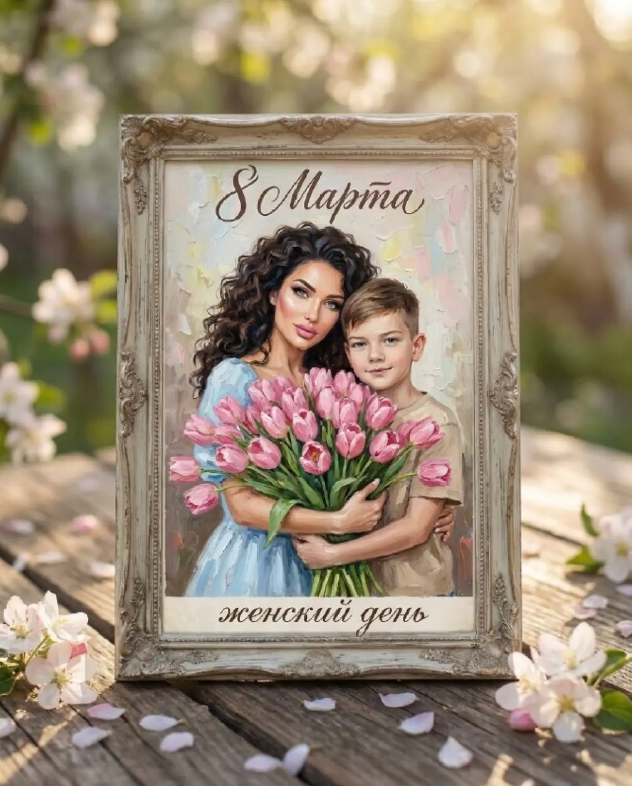 Как сделать открытку с семейным фото на 8 Марта | Сетка — социальная сеть от hh.ru