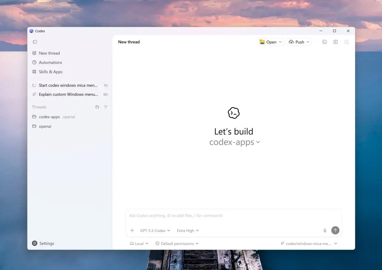 🎉 Codex добрался до Windows!
Теперь можно использовать Codex нативно на Windows — работает как обычное приложение и через WSL | Сетка — социальная сеть от hh.ru