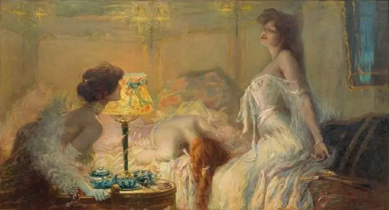 "Морфинистки"Альбер Матиньон (1895)
В конце XIX – начале XX века морфин считался “лекарством цивилизации“. Его свободно назначали при боли, бессоннице и тревоге | Сетка — социальная сеть от hh.ru