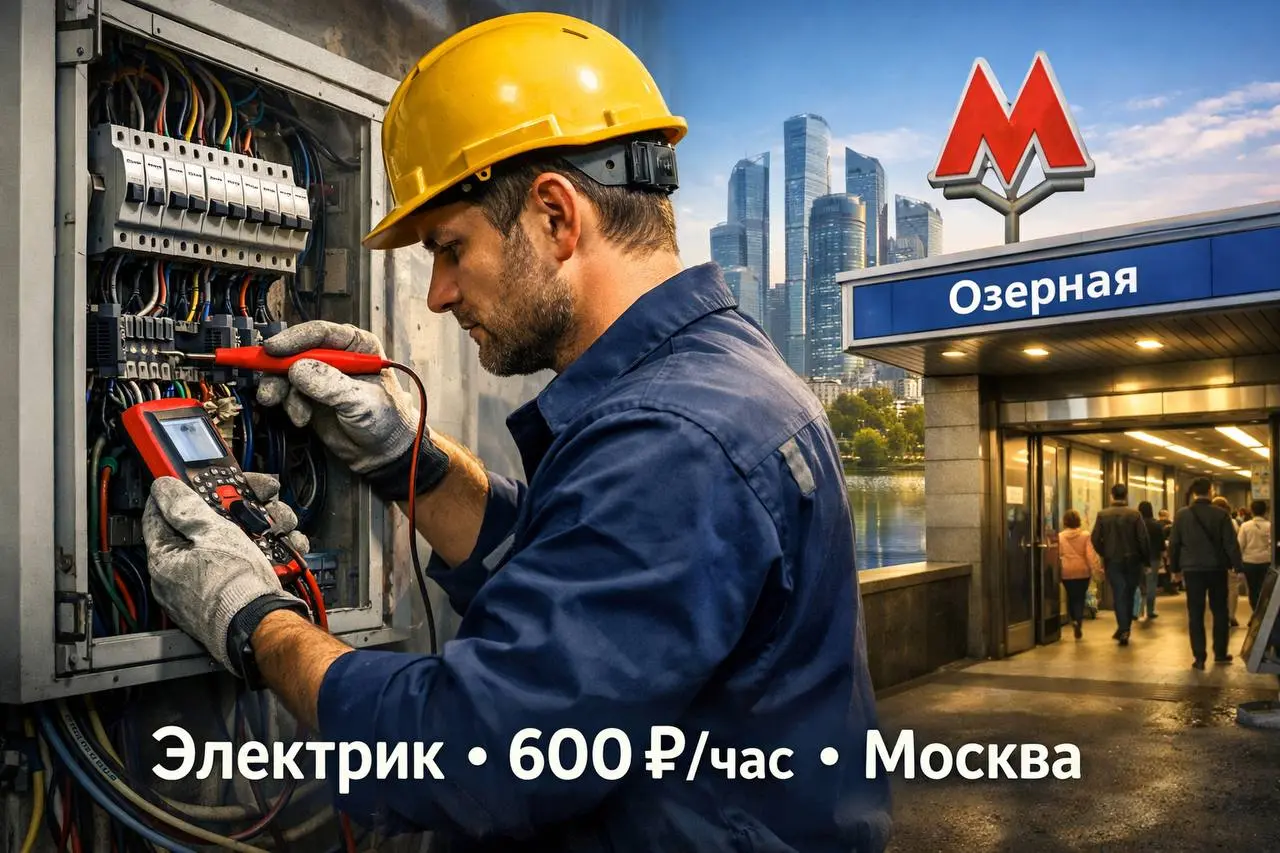 ДЕЖУРНЫЙ ЭЛЕКТРИК-ЭЛЕКТРОМОНТАЖНИК
От 600₽/ч
Прямой работодатель
• Москва, м. Озерная
• Строительство
• +79652631919
В этом посте были ссылки, но мы их удалили по правилам Сетки | Сетка — социальная сеть от hh.ru