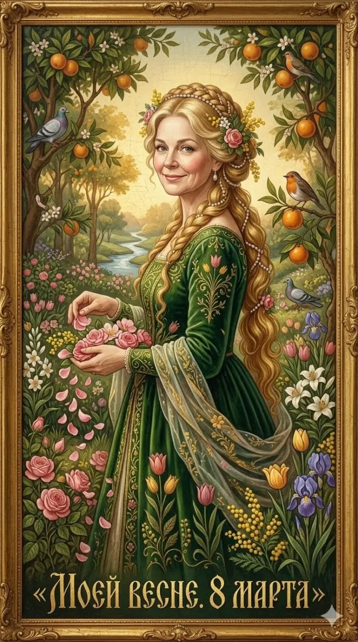 9. Картина эпохи Возрождения (с референсом)
Используй загруженное фото как точный референс внешности. | Сетка — социальная сеть от hh.ru