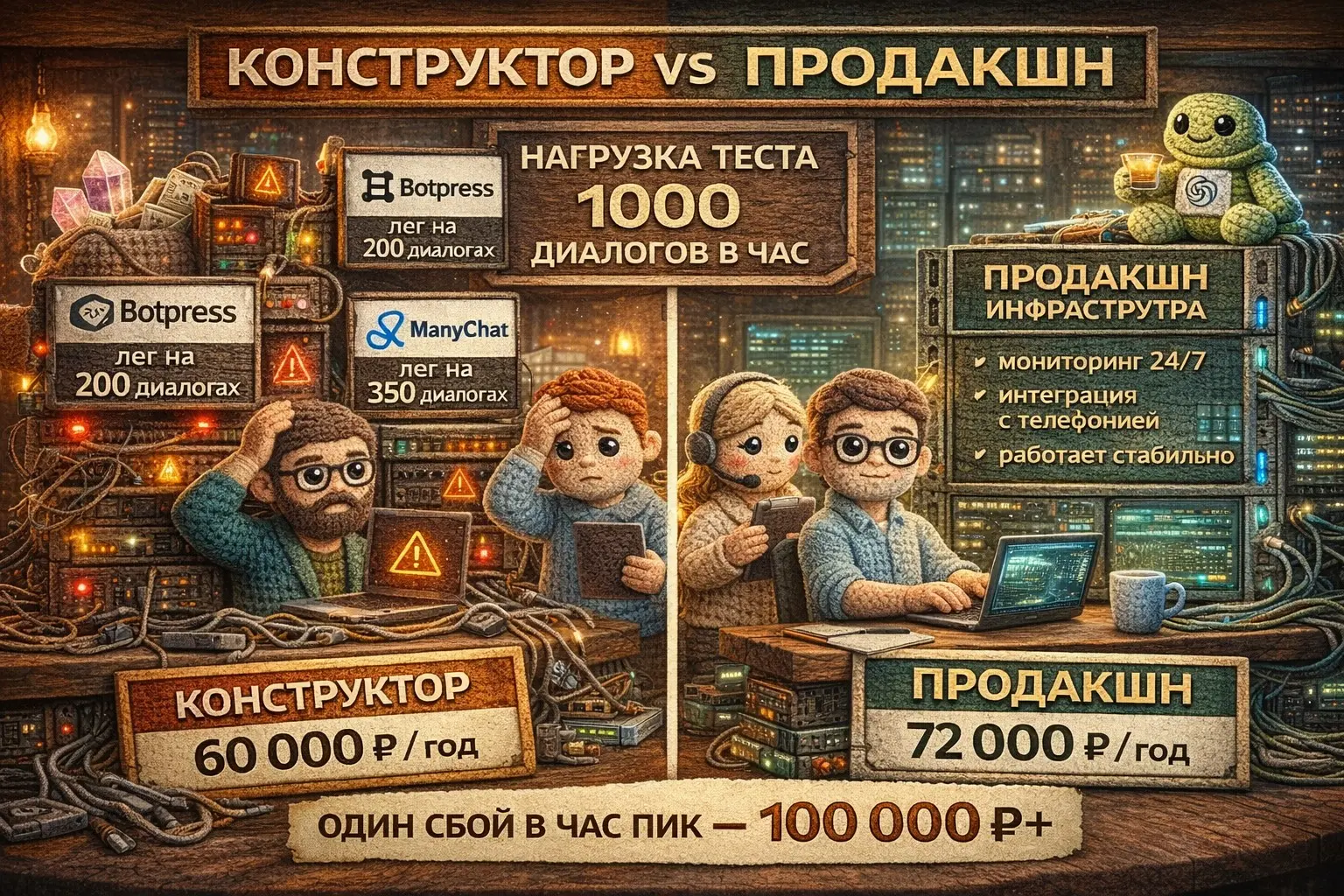 Конструктор vs Продакшн | Сетка — социальная сеть от hh.ru