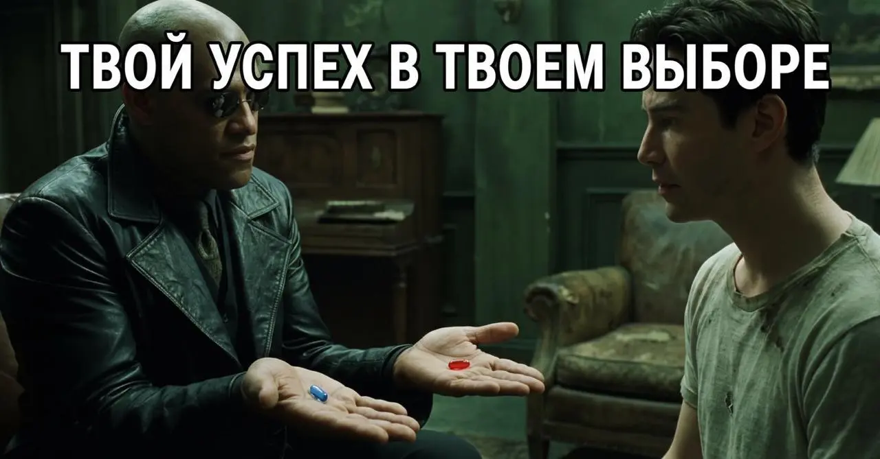 Красная или синяя таблетка: Какой выбор сделаешь ты?
👋Привет друзья!
Давайте немного подумаем🤔
Вам предлагаются две таблетки, как в фильме «Матрица» и ваш путь в бизнесе зависит от того, какую вы реши... | Сетка — социальная сеть от hh.ru